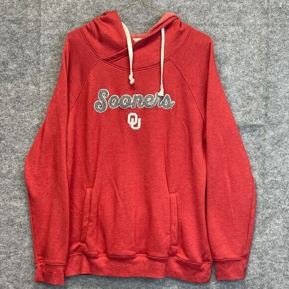 CAPTIVATING APPAREL OU Hoodie Sweatshirt Womens XL Red Pullover Oklahoma Sooners - Picture 1 of 16